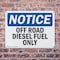 Signmission Off Road Diesel Fuel Only OSHA Notice Sign, Plastic, 14in W x 10in L, 2PK OS-2PACK-NS-P-1014-L-16282 - alternate 2